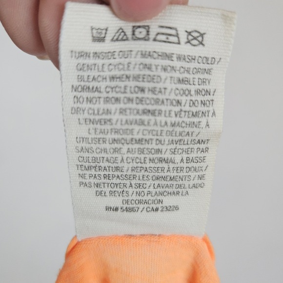 PINK Victorias Secret Womens Sz XS Neon Orange Tank Top No Basic Beaches - Picture 13 of 16